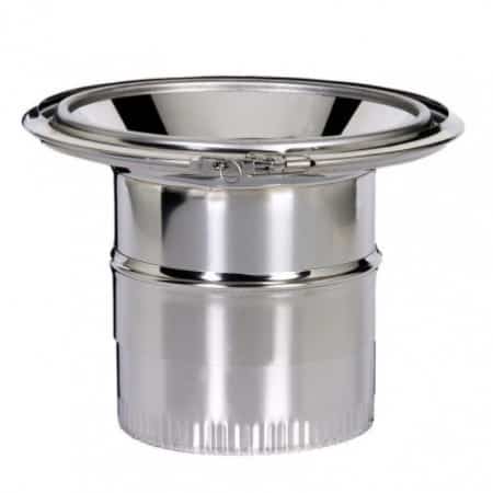 Raccord ø230 INOX/GALVA vers simple paroi INOX