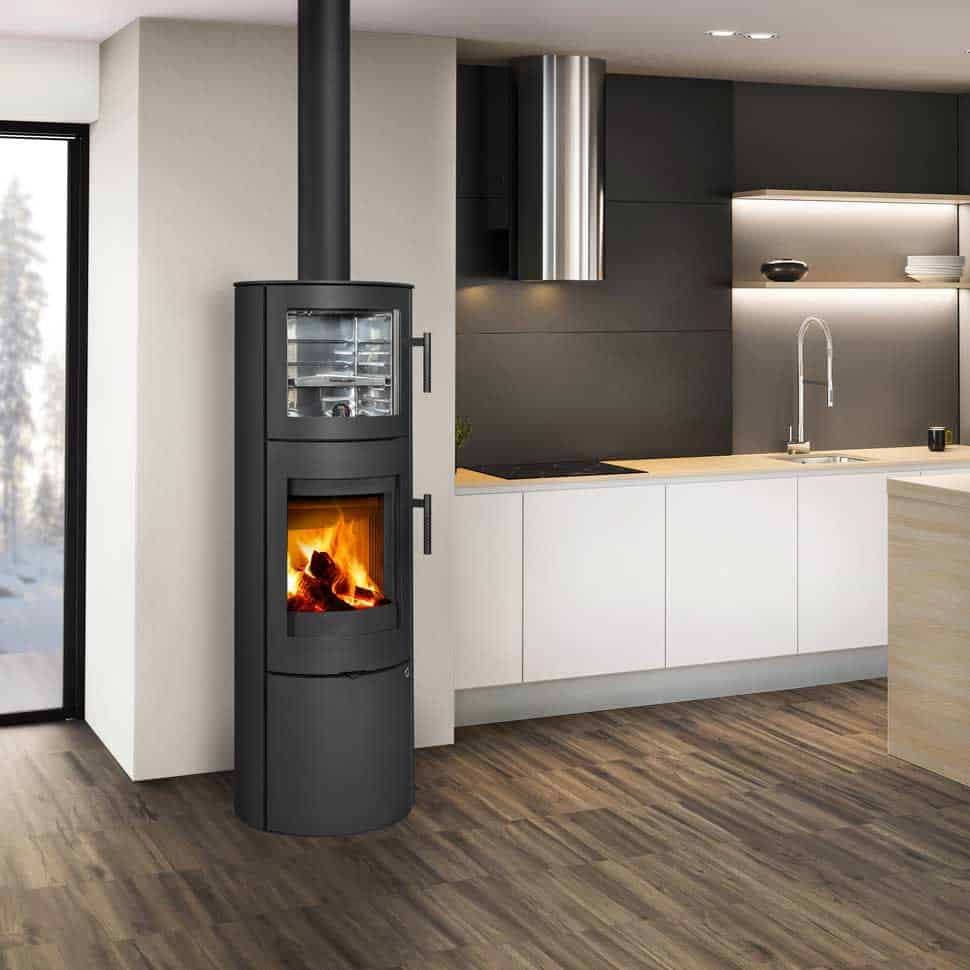 Lugo N installé chez vous Poêle à bois avec four de Romotop — free download