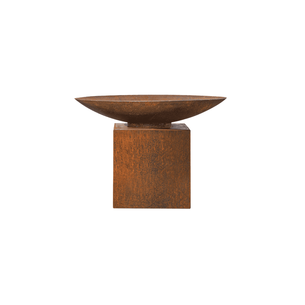 Braséro 100cm sur socle en acier Corten