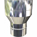 Raccord réduit Ø150/80 INOX simple paroi