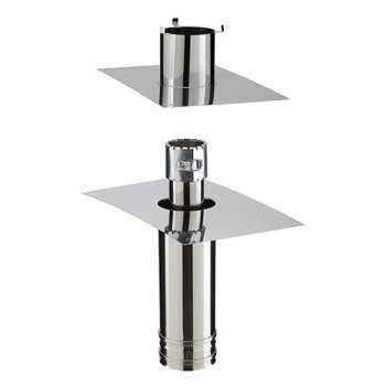 Kit d'adaptation rectangle du conduit PGI en départ du plafond sur le tubage flexible