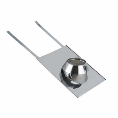 Solin inox ardoises 45° à 56° avec collerette SIA 56°-180 TZ Non Peint