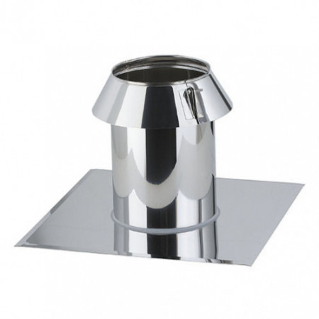 Solin inox toit plat avec collerette SIO 100 TZ Non Peint