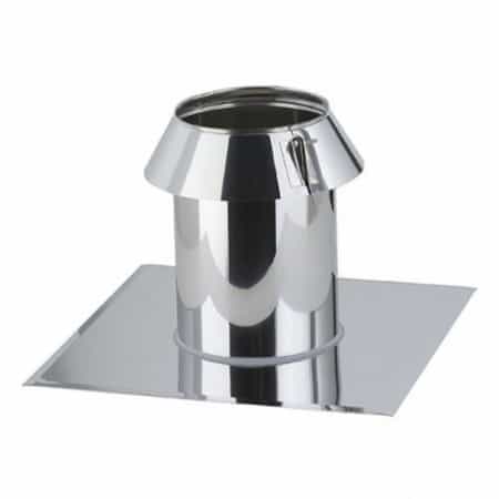 Solin inox toit plat avec collerette SIO 180 TZ .