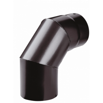 COUDE 90° 3P Ø150ACIER EMAILLÉ NOIR