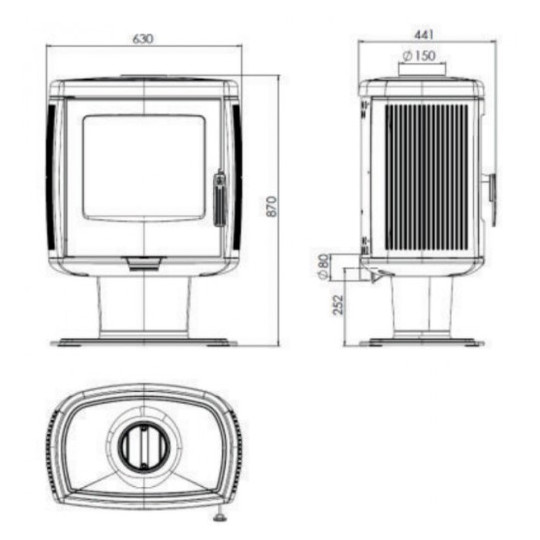 Poêle à bois ROBERTO 8,6KW
