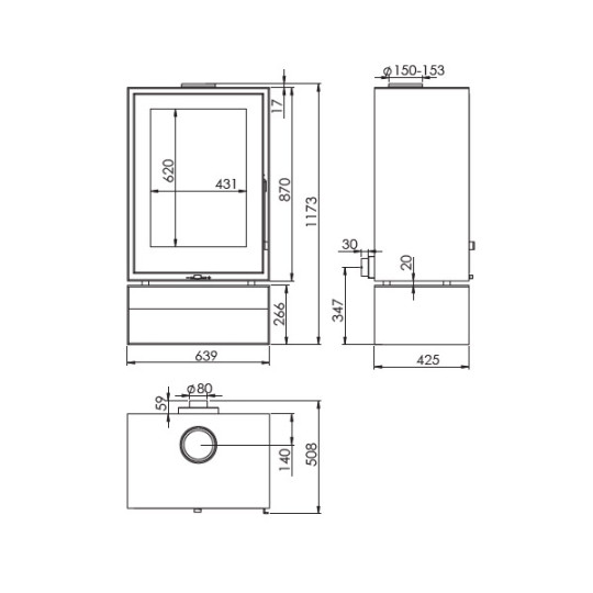 Poêle à bois SEQUOIA STORE 8,7KW
