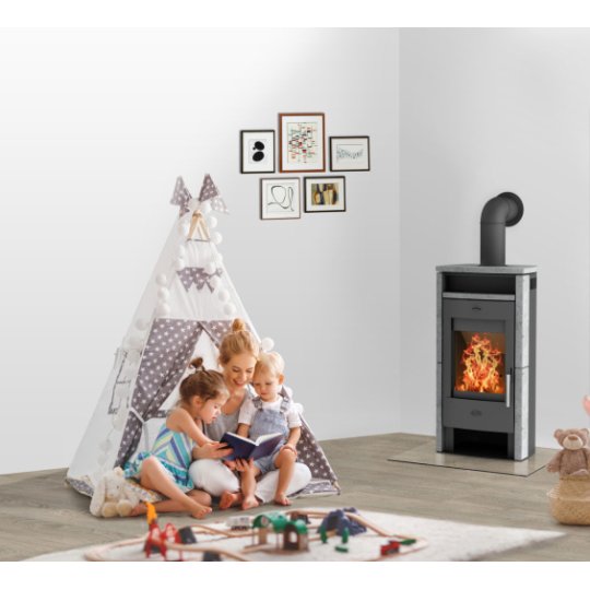 Poêle à bois Basel Pierre Ollaire - 6KW