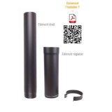 ELEMENT REGLABLE  Ø150 EMAILLÉ NOIR MODINOX