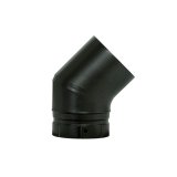 COUDE 45° POUR CONDUIT Ø130 ACIER EMAILLÉ NOIR