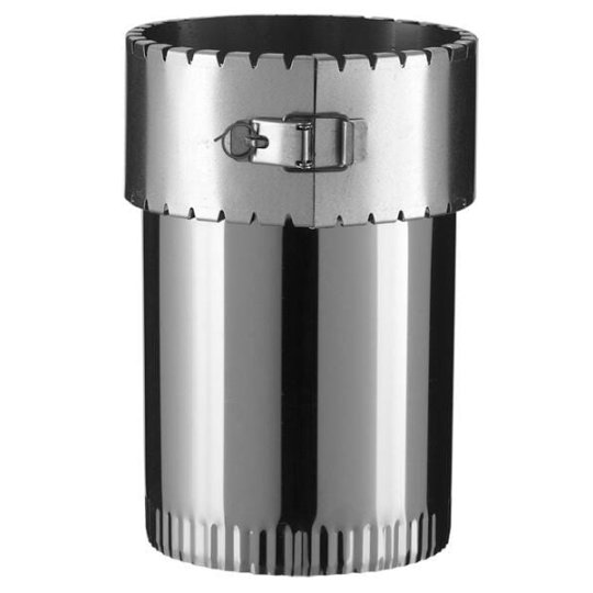 Raccord gaufré pour conduit flexible et emaillé 80 100 130 150 180 mm