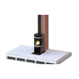 ELEMENT DROIT Ø180 ET 25 CM DE LONG EMAILLÉ NOIR