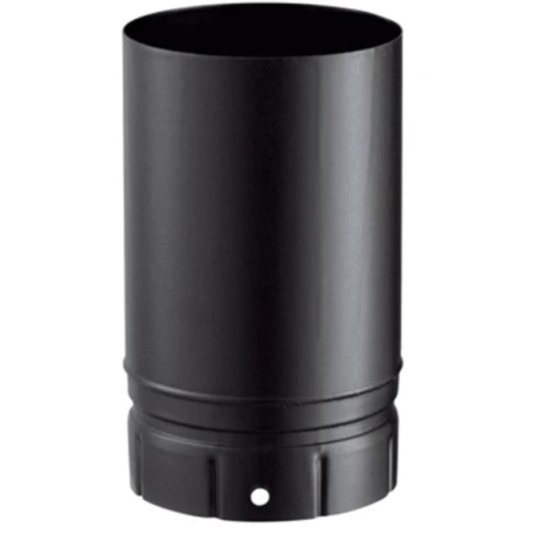 ELEMENT DROIT Ø150 ACIER EMAILLÉ NOIR 0.25 METRE POUJOULAT