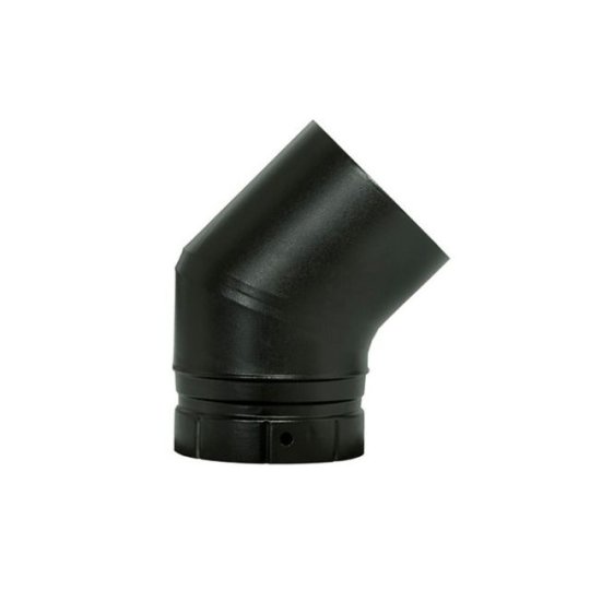 COUDE 45° POUR CONDUIT Ø100 ACIER EMAILLÉ NOIR