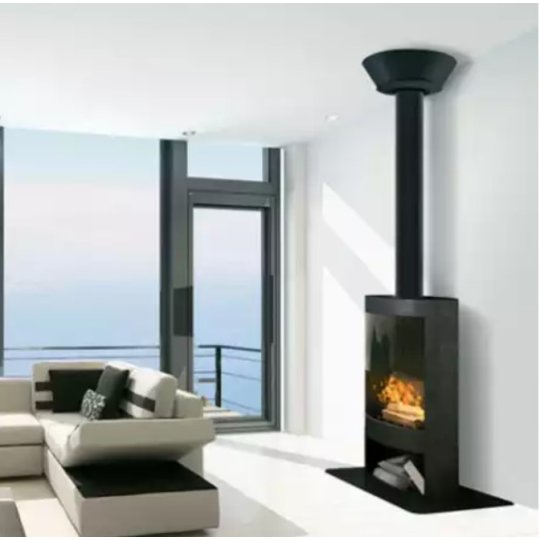 FINITION PLAFOND DECO+ H220 Therminox ø180 ATTENTE noir