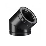 Coude de raccordement Poujoulat 45° EC 45-200 ZI  noir