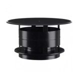Chapeau de cheminée aspirateur anti-oiseaux Poujoulat pour Évacuation des fumées Inox Inox