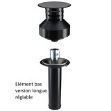 KIT RENO SORTIE DE TOIT Therminox ø150 ø80/130 PGI Noir