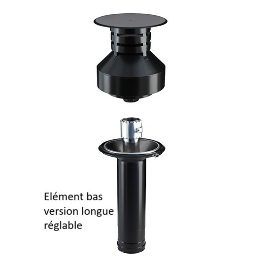 KIT RENO SORTIE DE TOIT Therminox ø150 ø80/130 PGI Noir