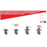 Plaque d'étanchéité supérieure 350x350 à visser pour flexible 80 100 130 150 180 200mm