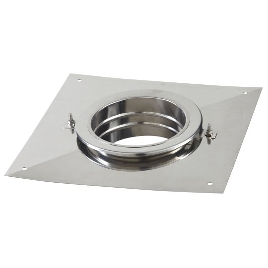 Plaque de couronnement ou plaque d'etancheite à visser 350 x 350 Poujoulat 80 100 150 180 200 130 250 mm