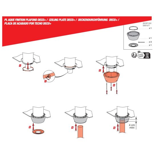 FINITION PLAFOND DECO+ H120 THERMINOX 150 vers émaillé Blanc