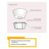 DECO+ POUR CONDUIT INOX/GALVA 150 vers émaillé H220 Noir