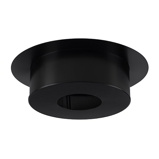Finition plafond ronde noire pour Poujoulat Therminox150