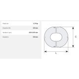 PLAQUE DE FINITION PLAFOND 0/10°INOX Therminox ø150 Noir