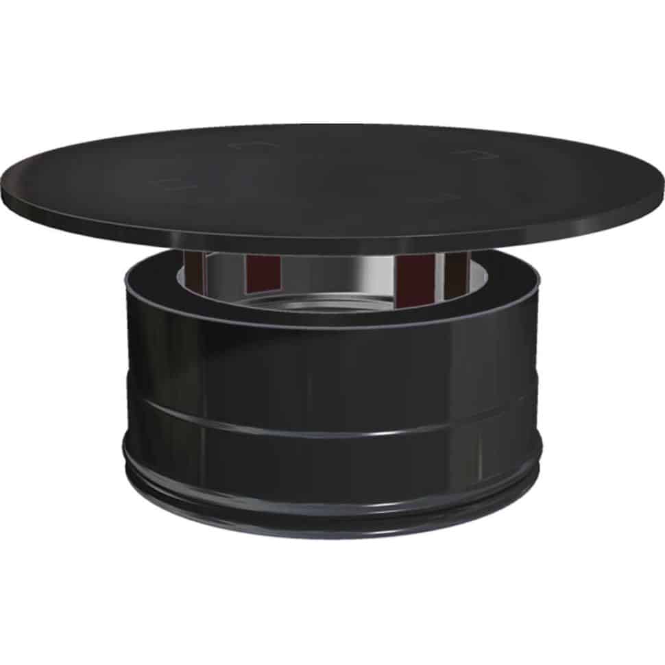 CHAPEAU SIMPLE Ø100 INOX NOIR