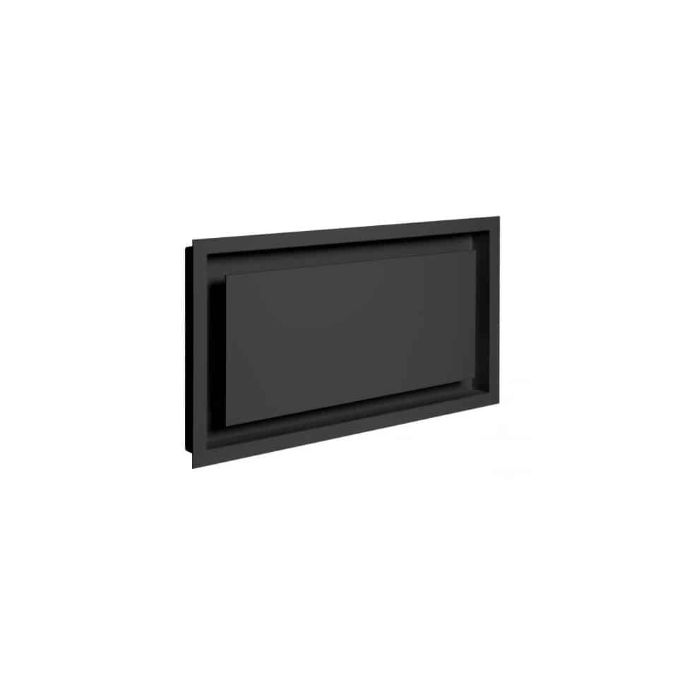 Grille de coffrage noire AIR-02 440x250mm sur précadre