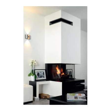 2 grilles de coffrage noires SOHO 370x130mm avec précadre