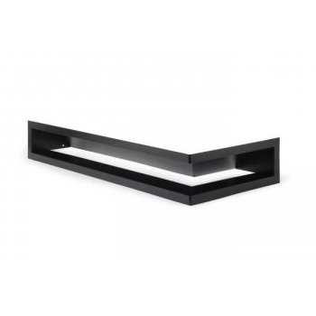 Grille d'angle droit noire courte SOHO 700x300mm avec précadre
